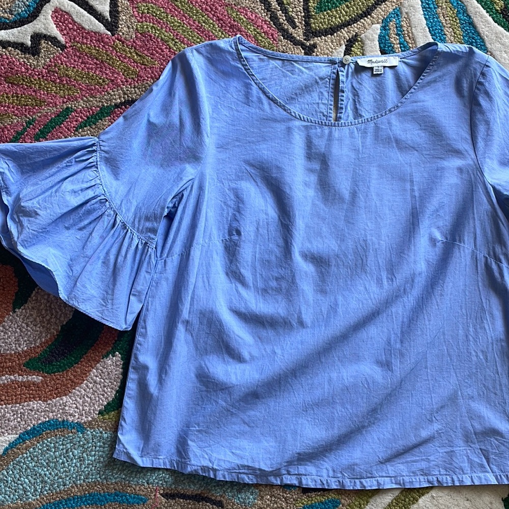 Madewell ruffle sleeve top